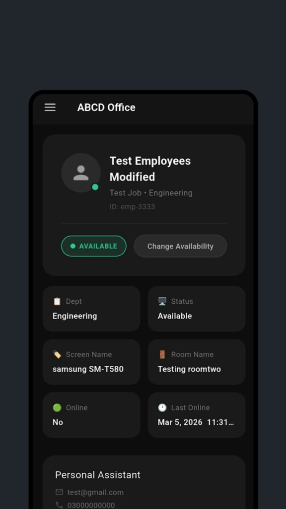 Oficeora Employee Panel app screenshot