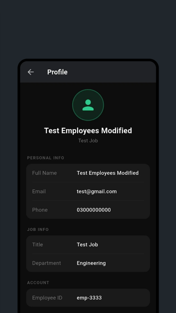 Oficeora Employee Panel app screenshot