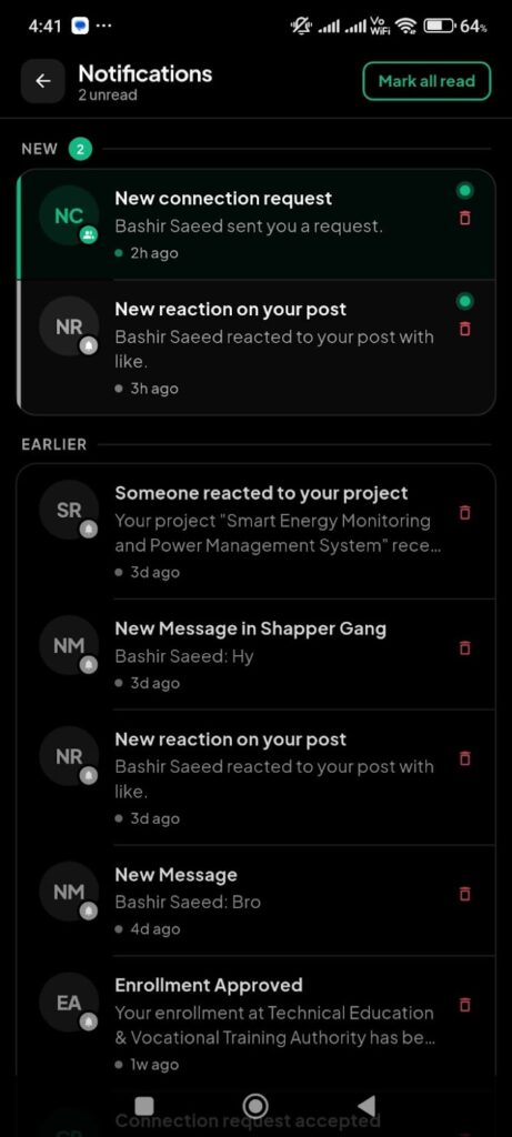 Entrepreneurship app app screenshot