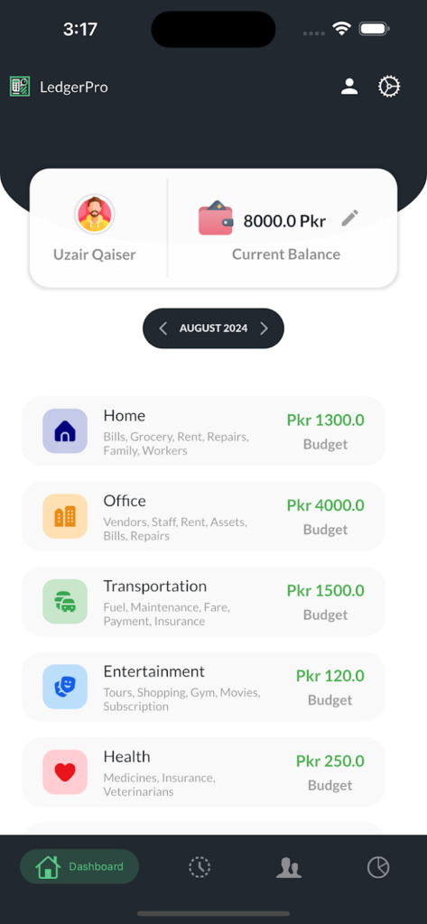 LedgerPro app screenshot