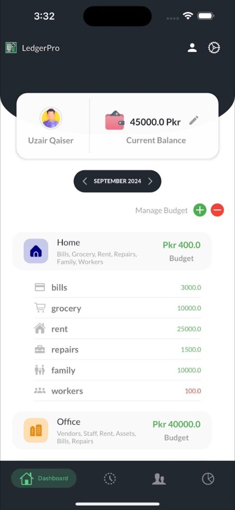 LedgerPro app screenshot
