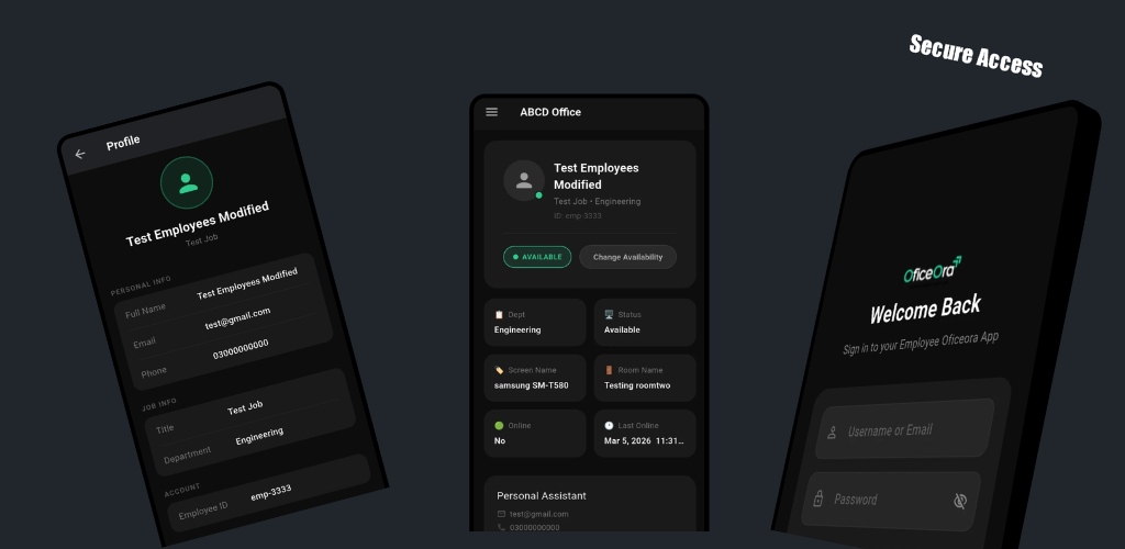 Oficeora Employee Panel feature graphic from Google Play