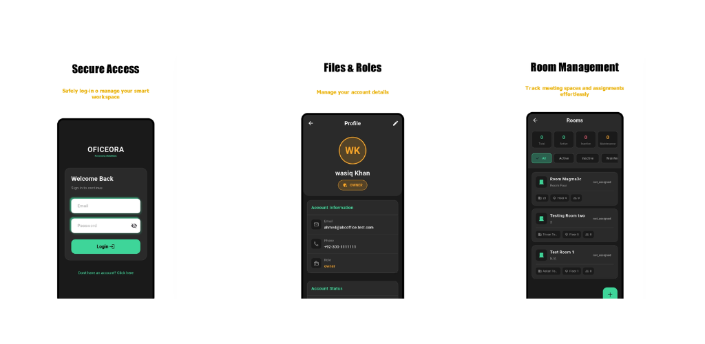 Oficeora Name Screen Panel feature graphic from Google Play