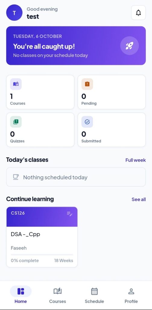 Taleem app app screenshot