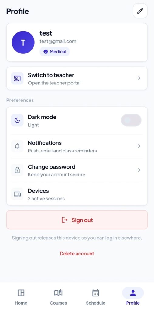 Taleem app app screenshot