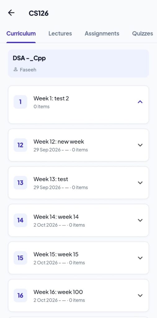 Taleem app app screenshot